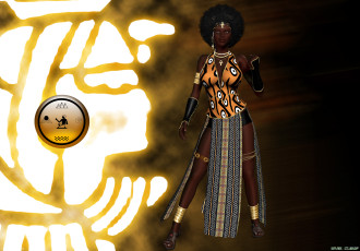 обоя 3д графика, фантазия , fantasy, девушка, взгляд