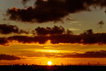 Картинка природа восходы закаты закат небо облака солнце море