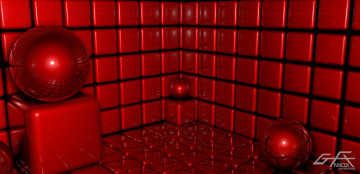 Картинка 3д+графика шары+ balls красный