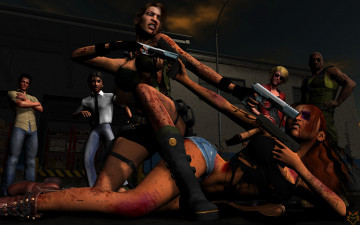 Картинка 3д+графика фантазия+ fantasy девушки оружие мужчины