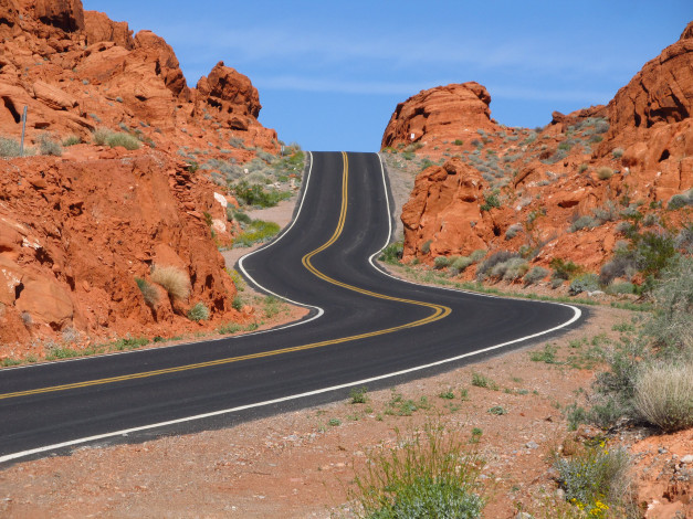 Обои картинки фото природа, дороги, дорога, асфальт, скалы