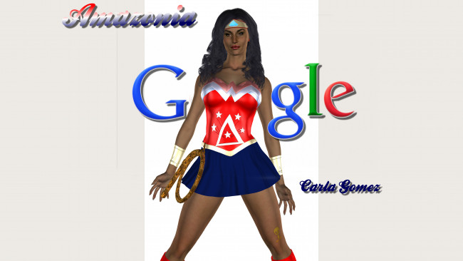 Обои картинки фото 3д графика, юмор , humor, девушка, взгляд