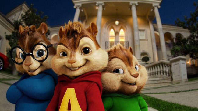 Обои картинки фото мультфильмы, alvin and the chipmunks, бурундуки