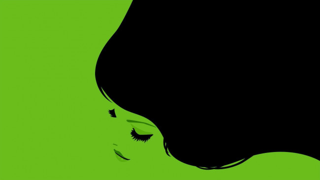 Обои картинки фото векторная графика, девушки, силуэт