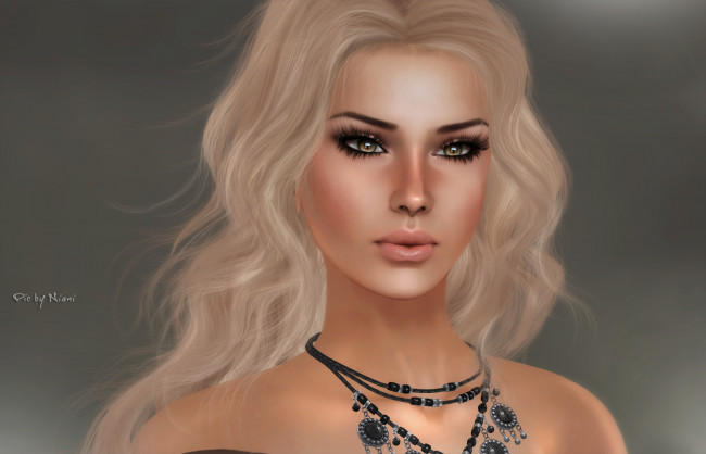 Обои картинки фото 3д графика, портрет , portraits, блондинка