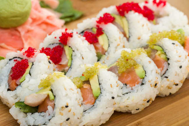 Обои картинки фото еда, рыба,  морепродукты,  суши,  роллы, роллы