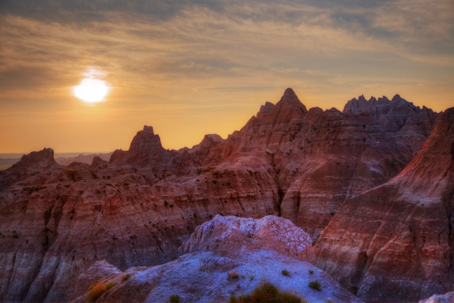 Обои картинки фото природа, восходы, закаты, солнце, закат, гора