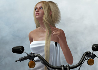 Картинка 3д+графика люди+ people блондинка фон взгляд девушка