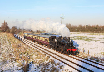 Картинка техника паровозы дорога паровоз железная рельсы