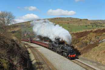 Картинка техника паровозы дорога железная паровоз рельсы