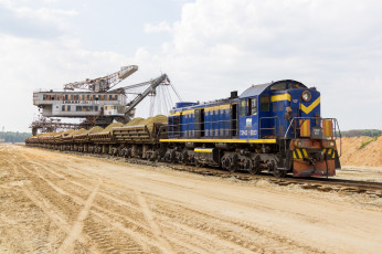 Картинка техника поезда локомотив рельсы дорога состав железная