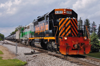 Картинка техника поезда локомотив рельсы дорога железная состав