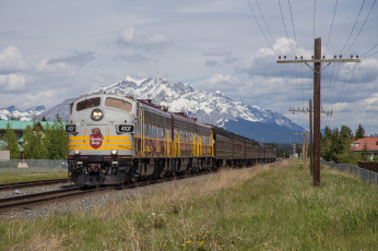 Картинка техника поезда локомотив состав дорога железная рельсы