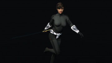 Картинка 3д+графика фантазия+ fantasy оружие фон взгляд девушка