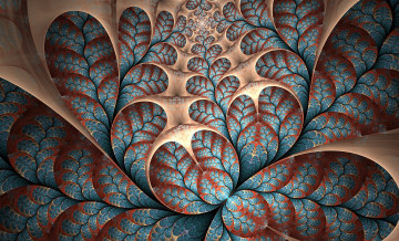 Картинка 3д+графика фракталы+ fractal фон узор цвета