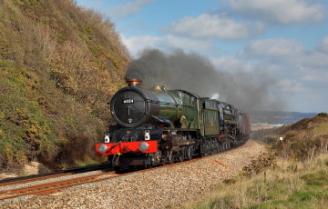 Картинка техника паровозы рельсы дорога железная паровоз