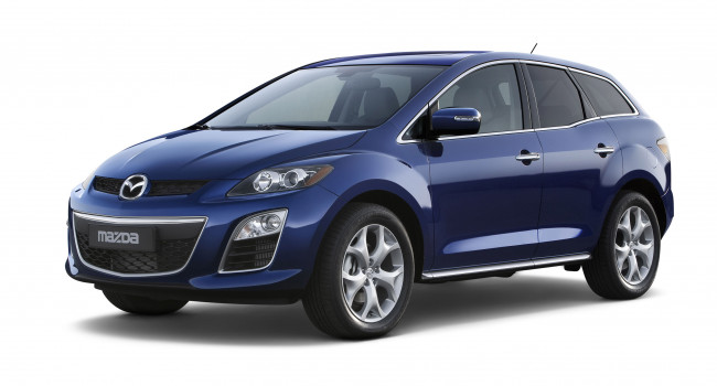 Обои картинки фото автомобили, mazda, синий, cx-7