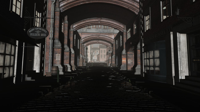 Обои картинки фото 3д графика, реализм , realism, дома, улица, арки