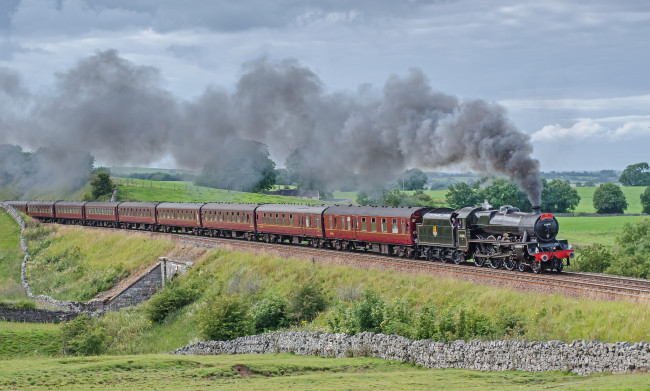 Обои картинки фото техника, паровозы, паровоз, рельсы, дорога, железная