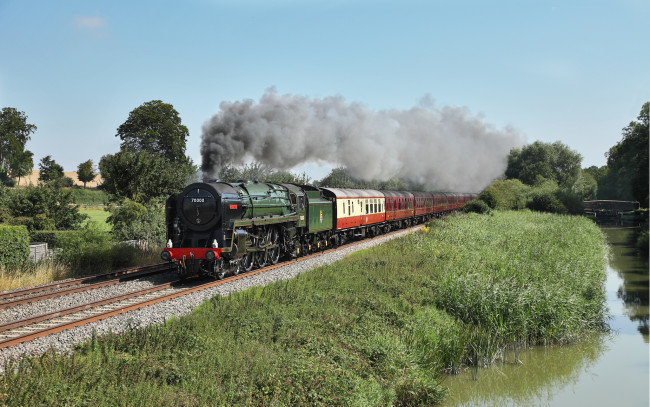 Обои картинки фото техника, паровозы, паровоз, рельсы, дорога, железная