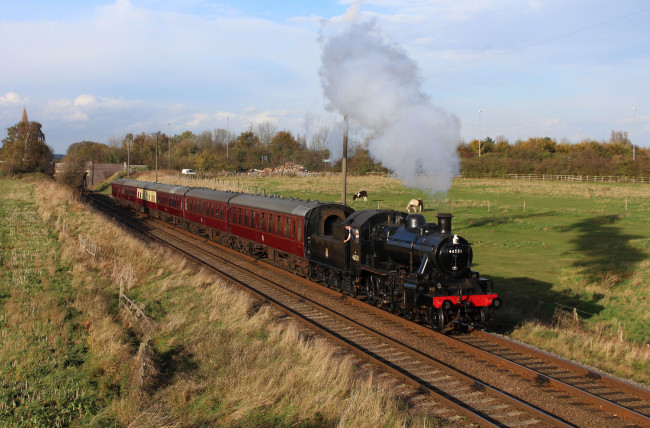 Обои картинки фото техника, паровозы, рельсы, дорога, железная, паровоз