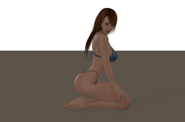 Обои картинки фото 3д графика, люди , people, девушка, взгляд, фон