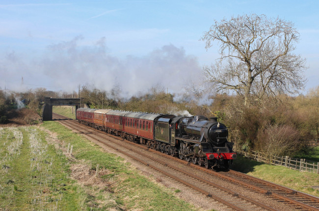 Обои картинки фото техника, паровозы, паровоз, рельсы, дорога, железная