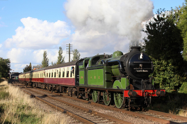 Обои картинки фото техника, паровозы, паровоз, рельсы, дорога, железная