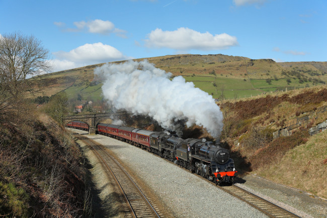 Обои картинки фото техника, паровозы, дорога, железная, паровоз, рельсы