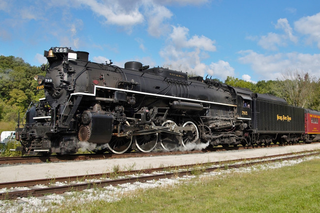 Обои картинки фото техника, паровозы, паровоз, рельсы, дорога, железная