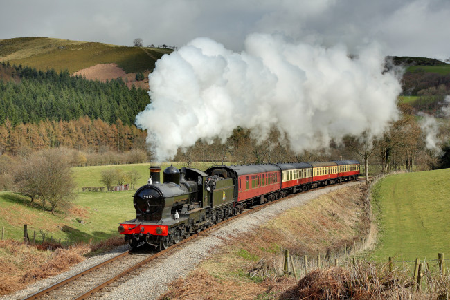 Обои картинки фото техника, паровозы, паровоз, рельсы, дорога, железная