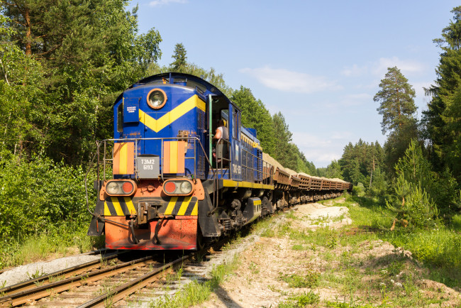 Обои картинки фото техника, поезда, локомотив, рельсы, дорога, железная, состав