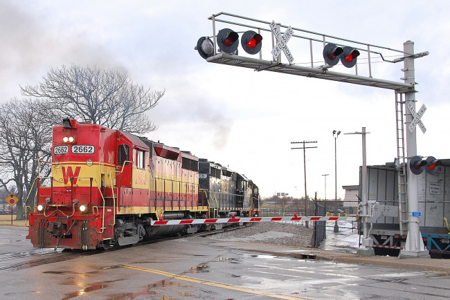 Обои картинки фото техника, поезда, локомотив, рельсы, железная, дорога, состав