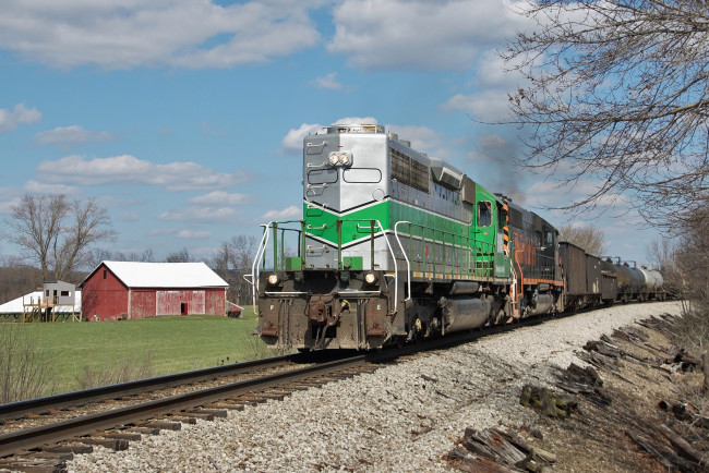 Обои картинки фото техника, поезда, состав, локомотив, рельсы, дорога, железная