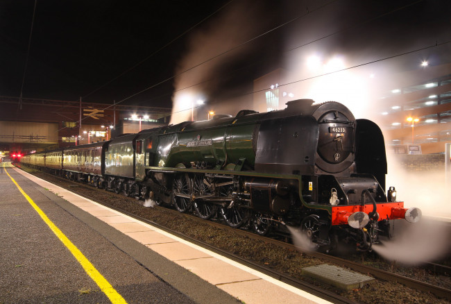 Обои картинки фото техника, монорельс, железная, дорога, паровоз, рельсы