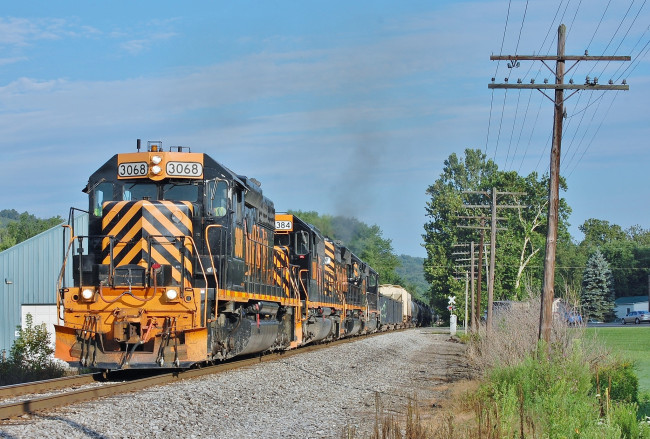 Обои картинки фото техника, поезда, состав, локомотив, рельсы, дорога, железная