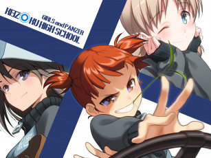 Картинка аниме girls+und+panzer фон взгляд девушка