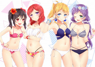 Картинка аниме love+live +school+idol+project девушки