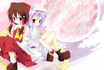 Картинка аниме touhou фон взгляд девушки