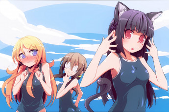 Картинка аниме oreimo взгляд фон девушки