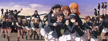 Картинка аниме girls+und+panzer взгляд девушки фон