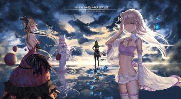 Картинка аниме re +zero+kara+hajimeru+isekai+seikatsu взгляд девушки фон