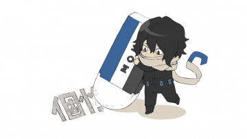 Картинка аниме boku+no+hero+academia ластик парень