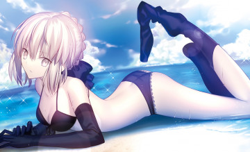 Картинка аниме fate stay+night девушка сейбер