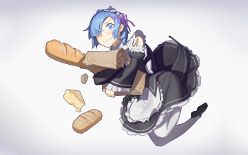 Картинка аниме re +zero+kara+hajimeru+isekai+seikatsu девушка фон взгляд