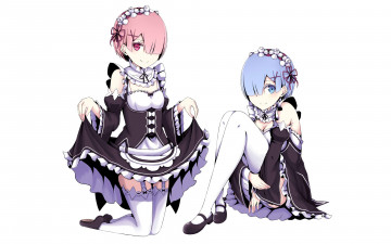 Картинка аниме re +zero+kara+hajimeru+isekai+seikatsu фон взгляд девушки