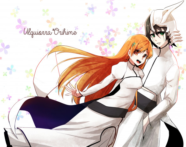 Обои картинки фото аниме, bleach, орихиме, улькиорра