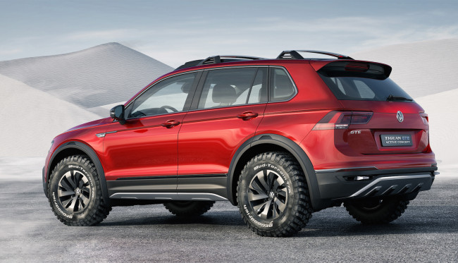 Обои картинки фото volkswagen tiguan gte active concept 2016, автомобили, volkswagen, 2016, concept, gte, tiguan, active