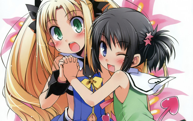 Обои картинки фото аниме, unknown,  другое, взгляд, девушки, фон