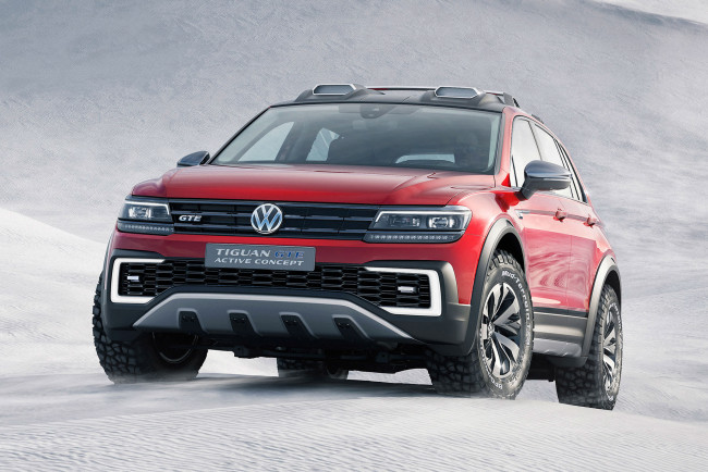 Обои картинки фото volkswagen tiguan gte  active concept, автомобили, volkswagen, 2016, concept, active, tiguan, gte